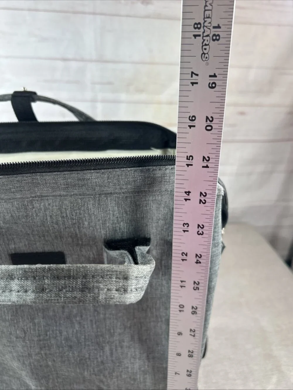 2 Tone Gray Breast Pump Backpack Cooler Moisture Proof Bag Double Layer Zip Up